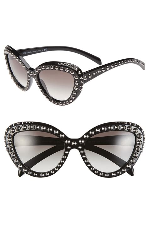 prada cat eye studded sunglasses.